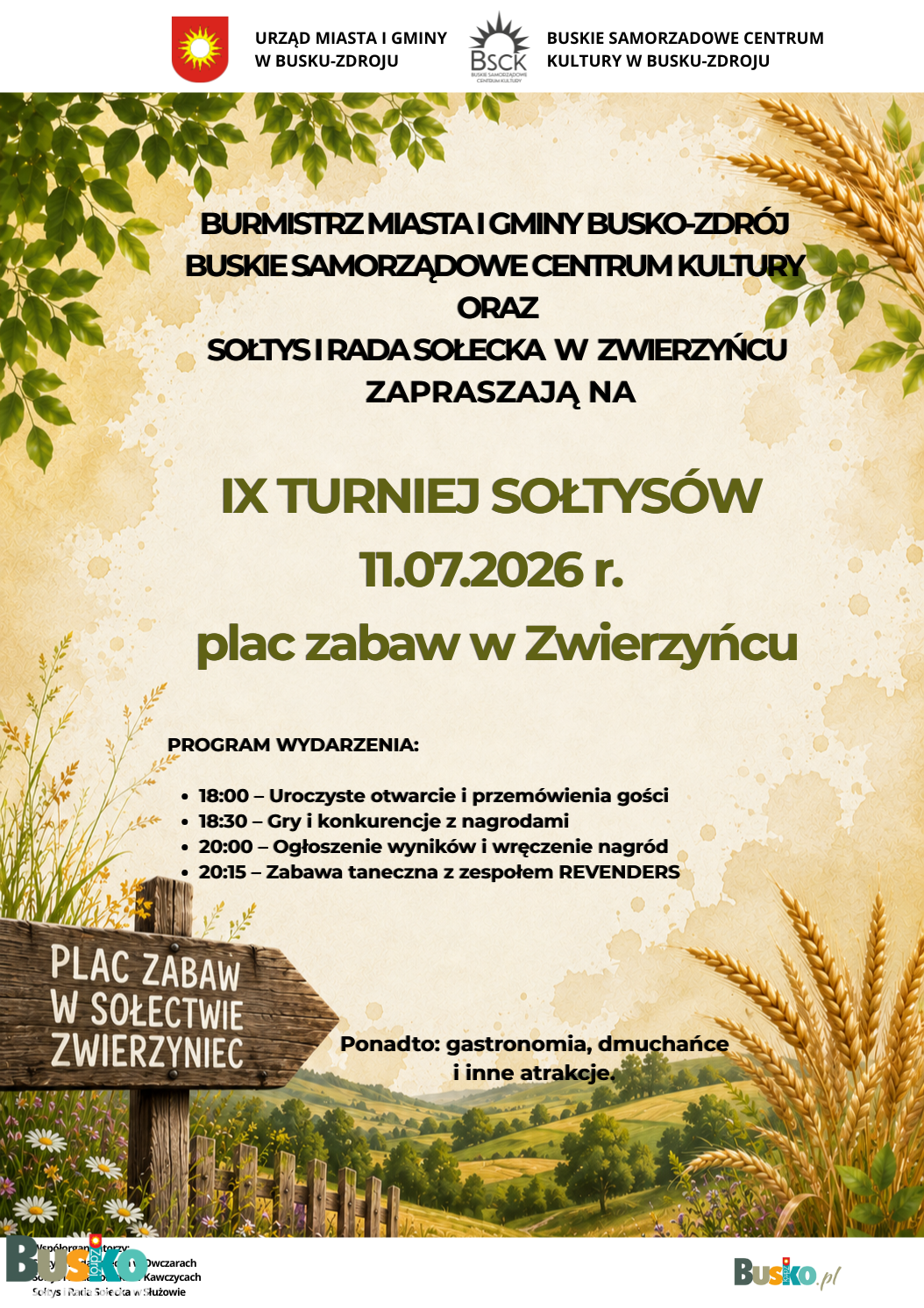 PLAKAT TURNIEJ SOŁTYSÓW PLAKAT TURNIEJ SOŁTYSÓW