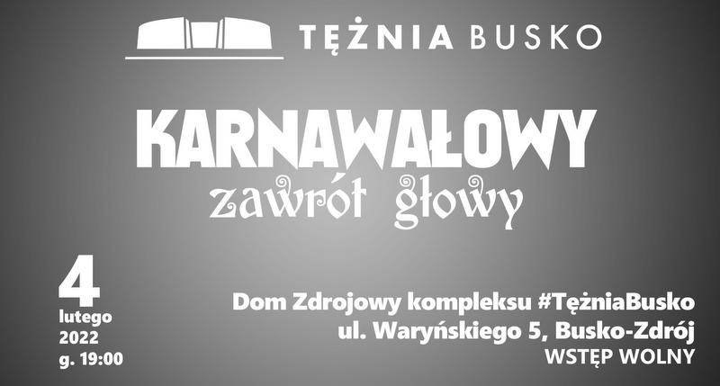 Grafika promocyjna koncertu Karnawalowy Zawrot Glowy
