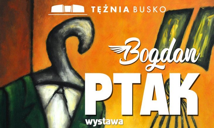 Grafika promująca wystawe autorska Bogdana Ptaka 2022