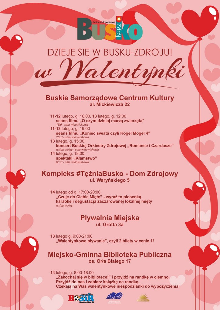 Grafika promocyjna Walentynki w Busku-Zdroju