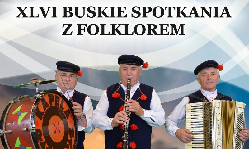 Grafika promująca Buskie Spotkania z Folklorem
