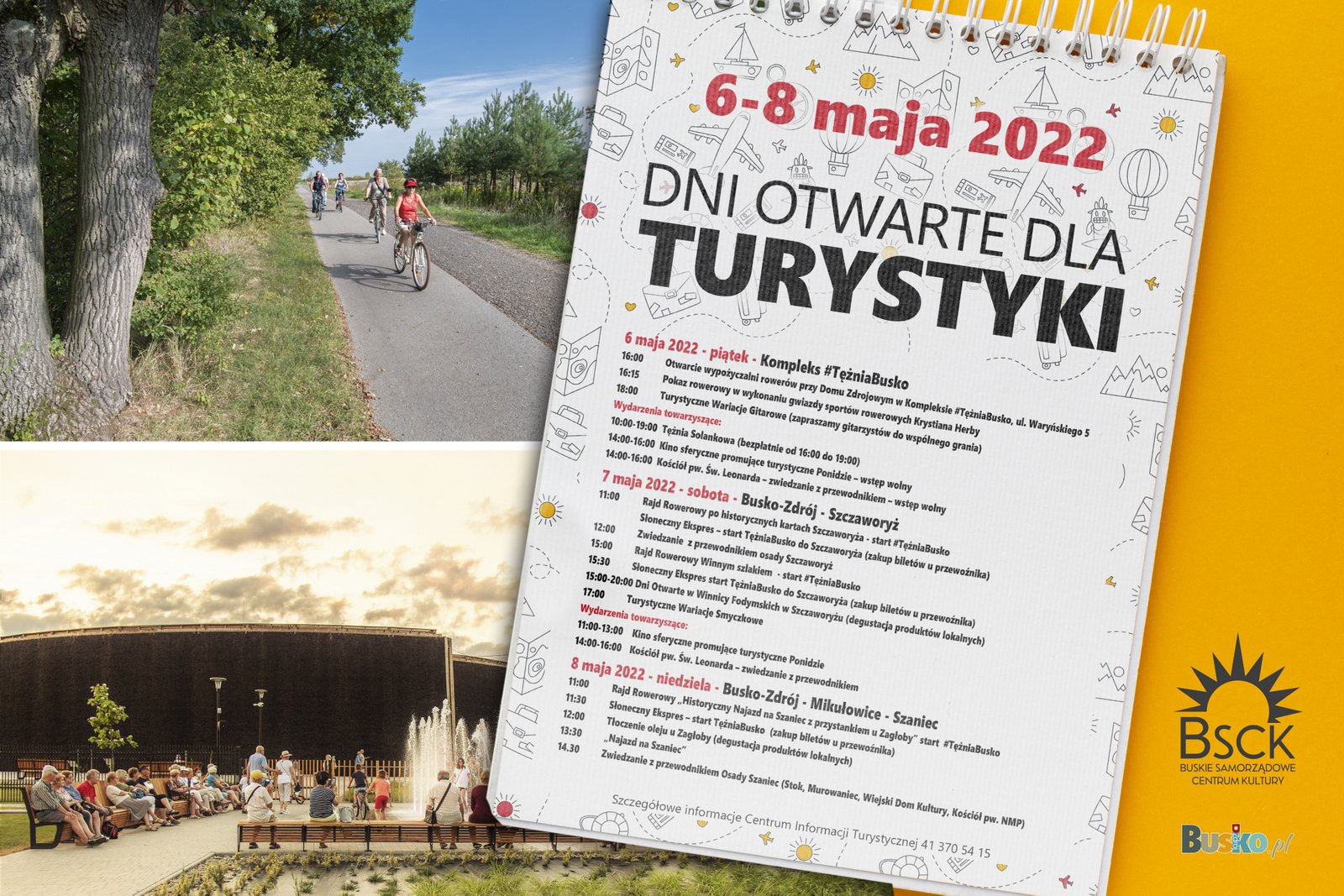plakat promujący dni turystyki 2022 w Busku-Zdroju