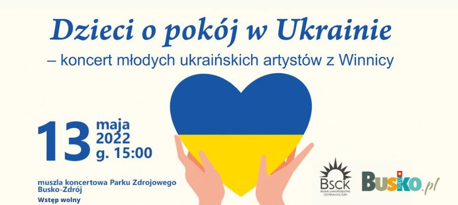 Baner promujący koncert Dzieci dla Ukrainy