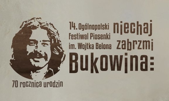 Grafika promująca Festiwal Wojtka Belona