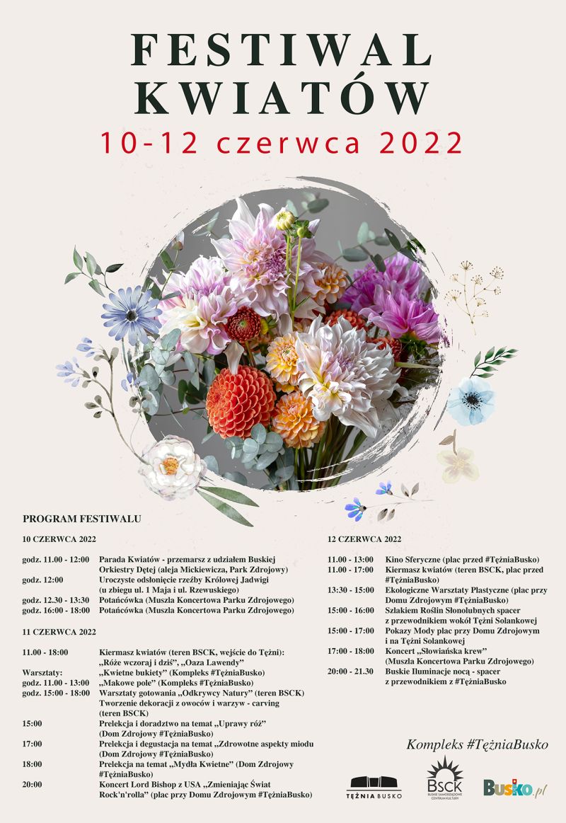 Plakat festiwal kwiatow 2022