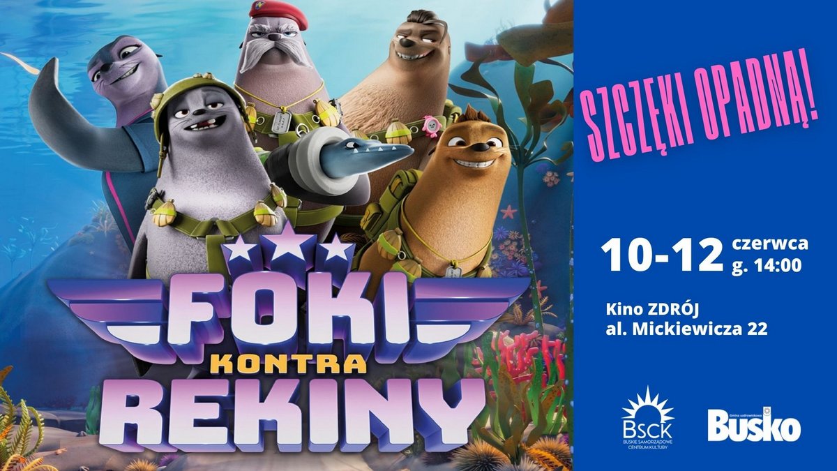 baner promujący film Foki vs Rekiny