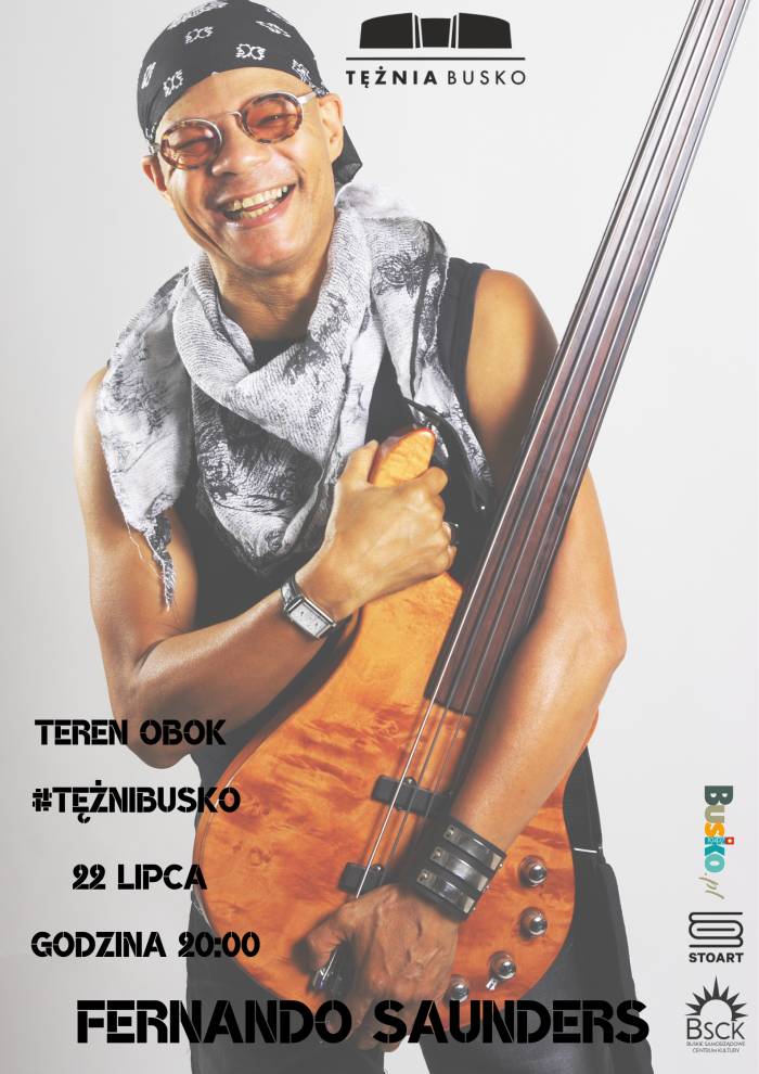 plakat promujący koncert Fernanda Saundersa. 