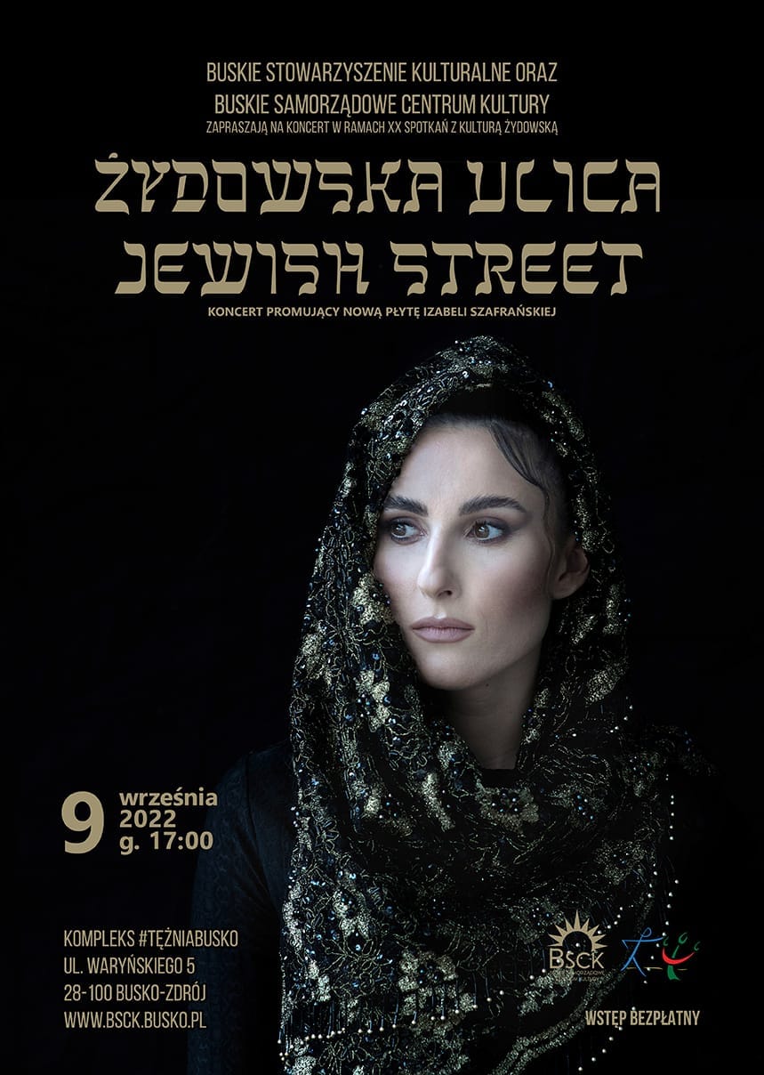 plakat promujacy koncert Zydowska Ulica - jewish street