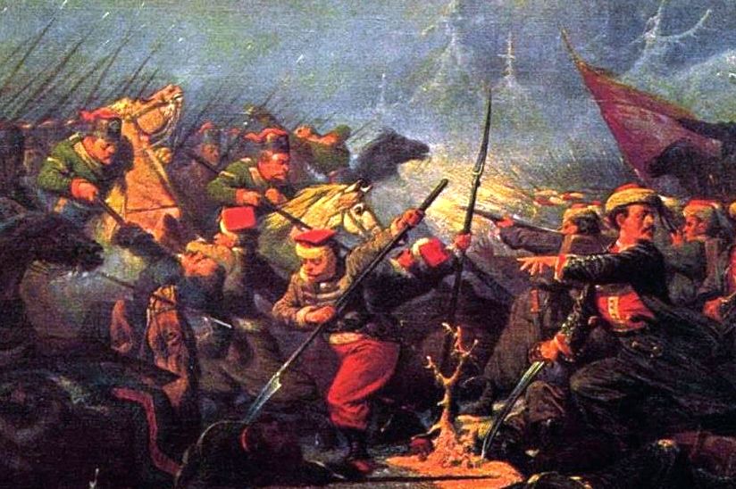 grafika przedstawia uczestników bitwy pod Grochowiskami