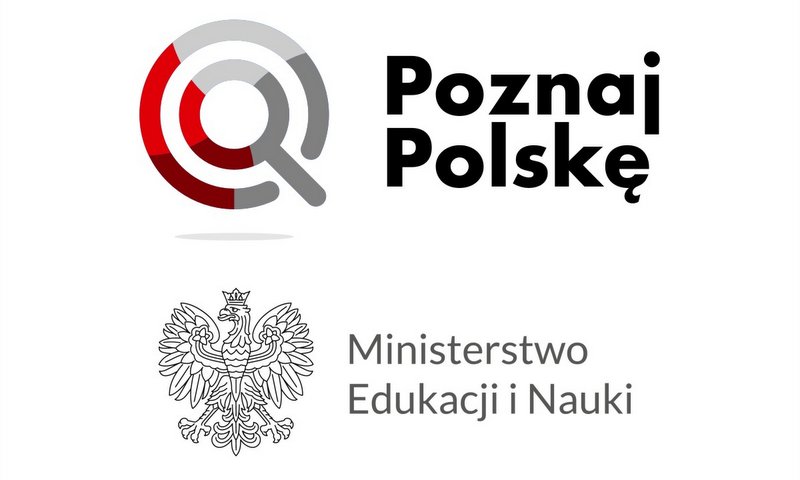 logo akcji Poznaj Polske oraz logo MEiN