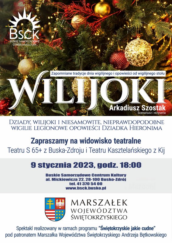 plakat promujący widowisko Wilijoki 