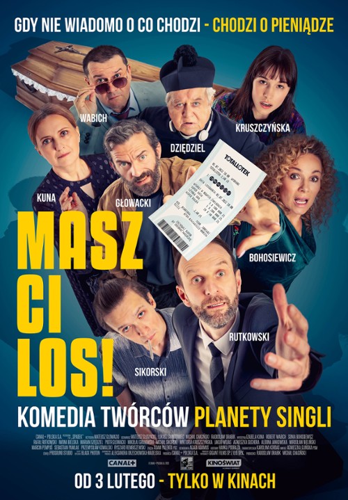 plakat kinowy promujący seans filmu Masz ci los!, przedstawia bohaterów filmu