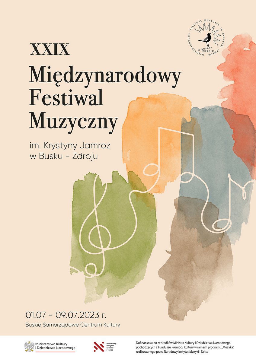 plakat artystyczny festiwalu im. Krystyny Jamroz