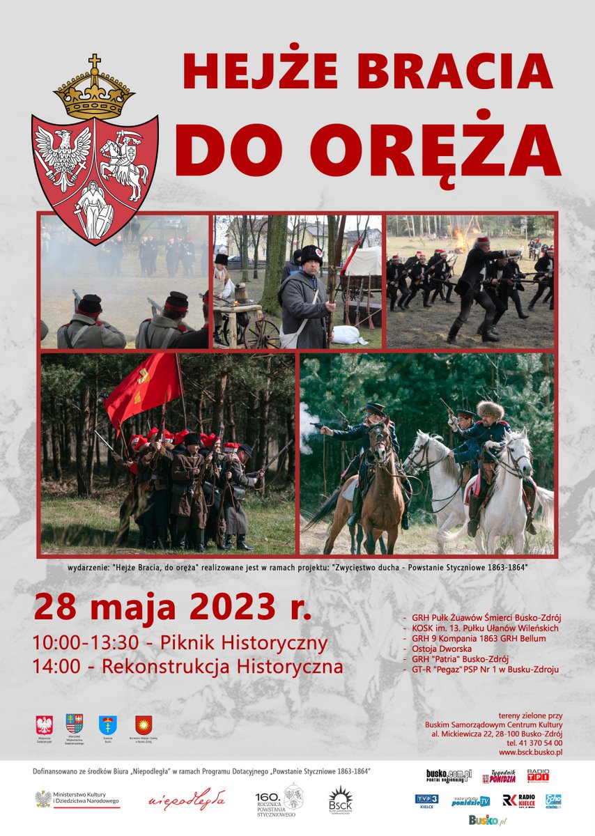 plakat promujący rekonstrukcję historyczną