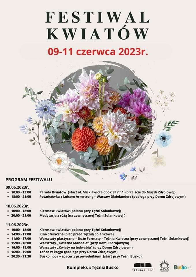 grafika promująca festiwal kwiatów