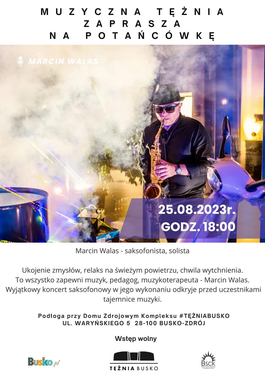 plakat promujący koncert Marcina Walasa