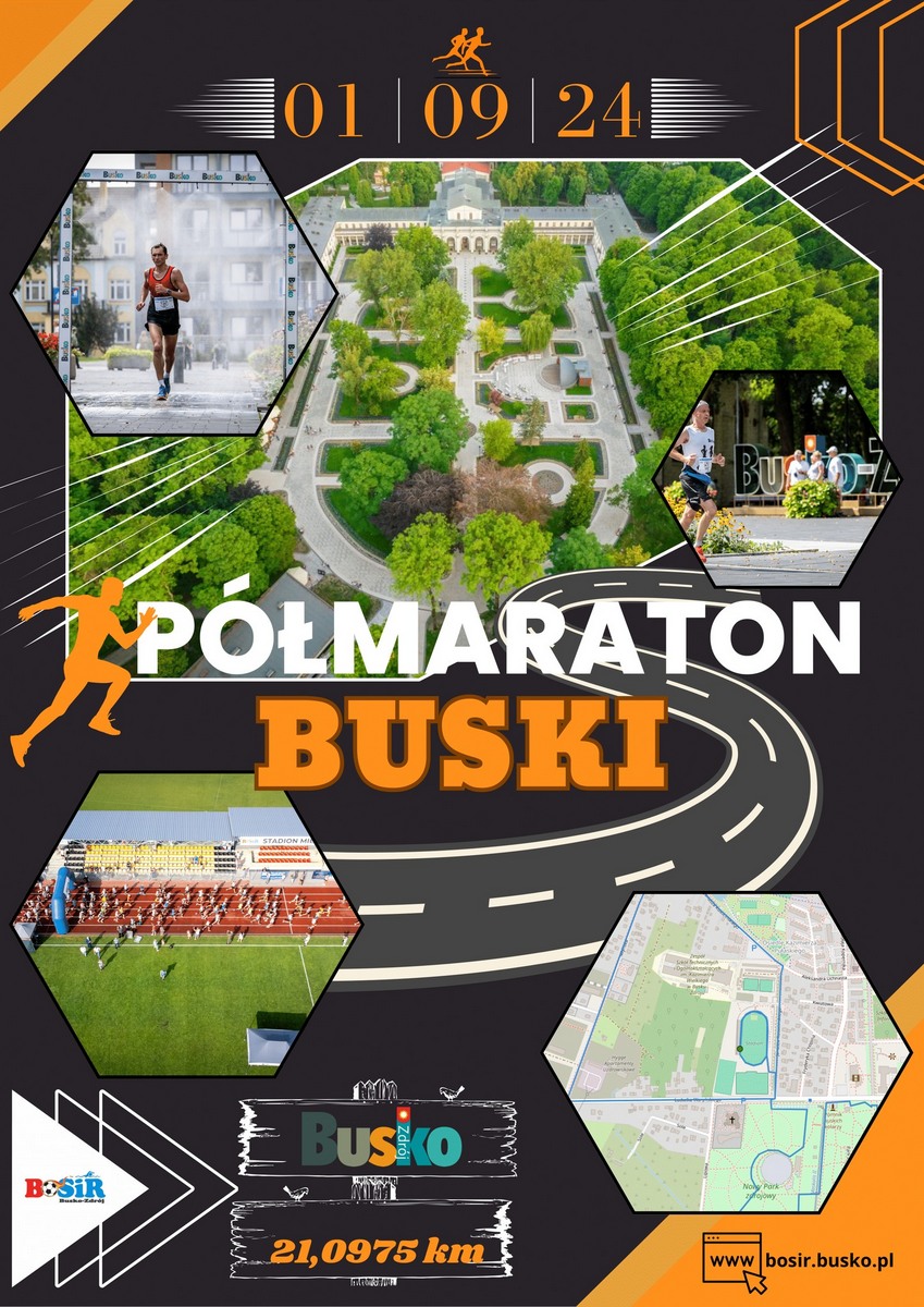 grafika promująca Półmaraton Buski