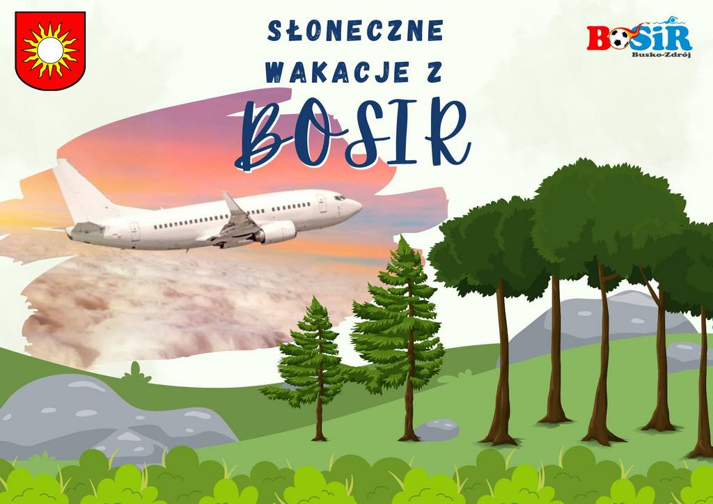 grafika promująca słoneczne wakacje z BOSiR