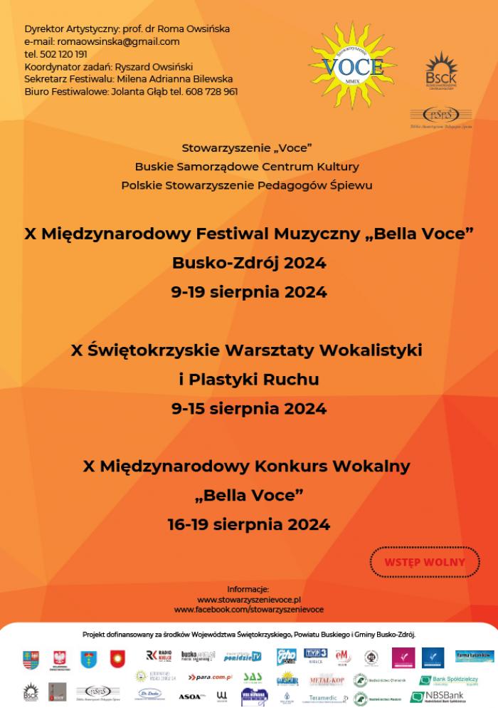 afisz promujący wydarzeni festiwalu Bella Voce