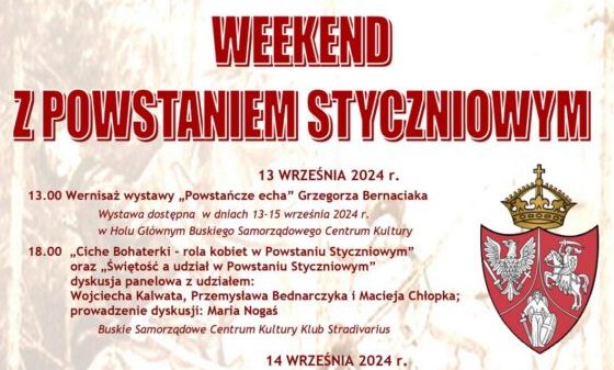 grafika promująca Weekend z powstaniem styczniowym