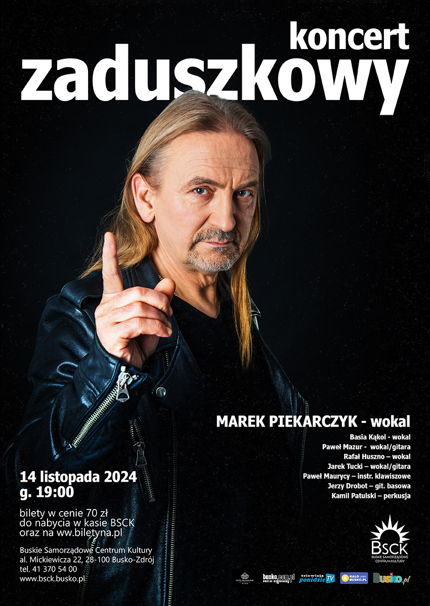 plakat promujący koncert Marka Piekarczyka