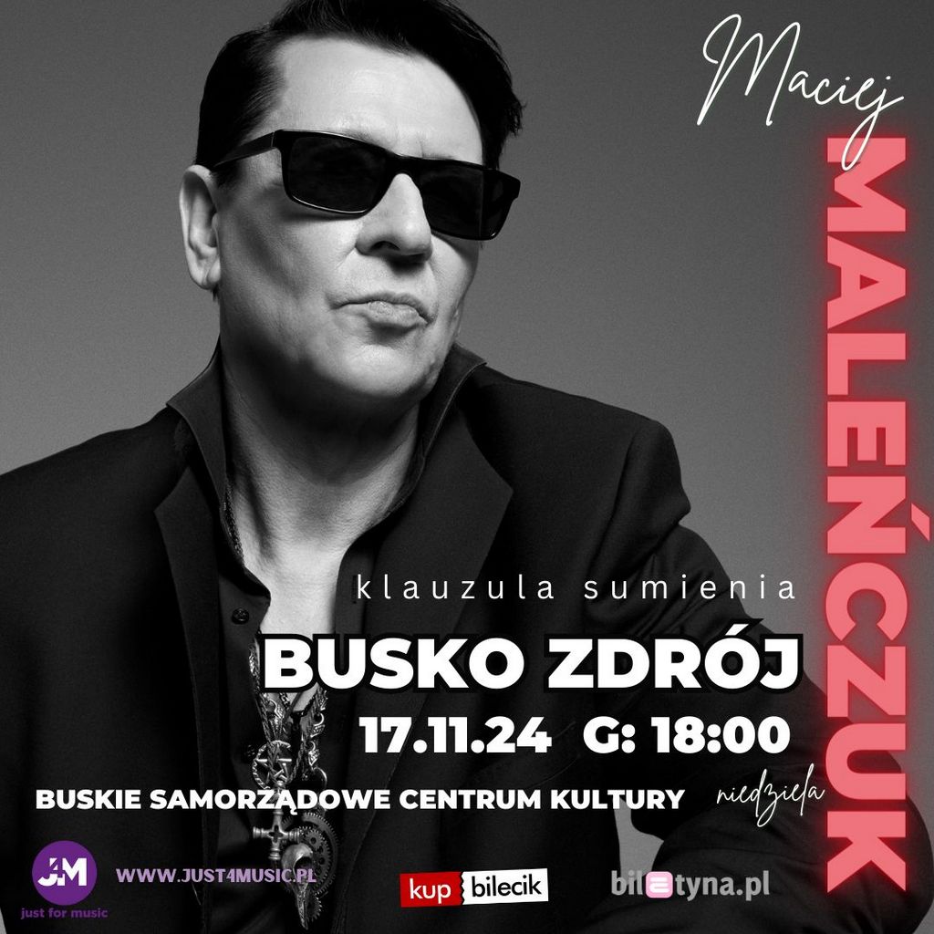 plakat promujący koncert Macieja Maleńczuka