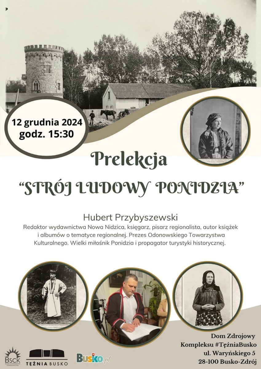 grafika promująca prelekcję nt. stroju ludowego