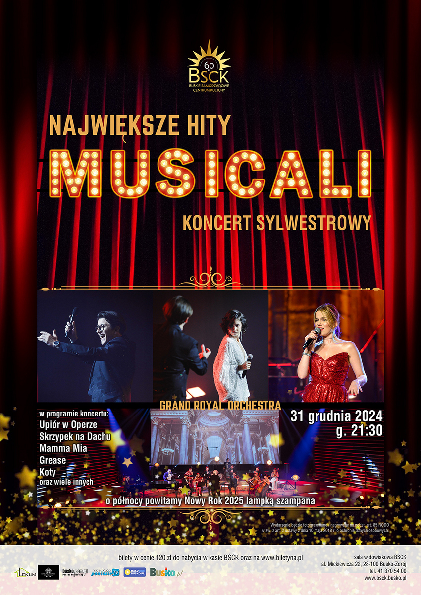 grafika promująca koncert sylwestrowy