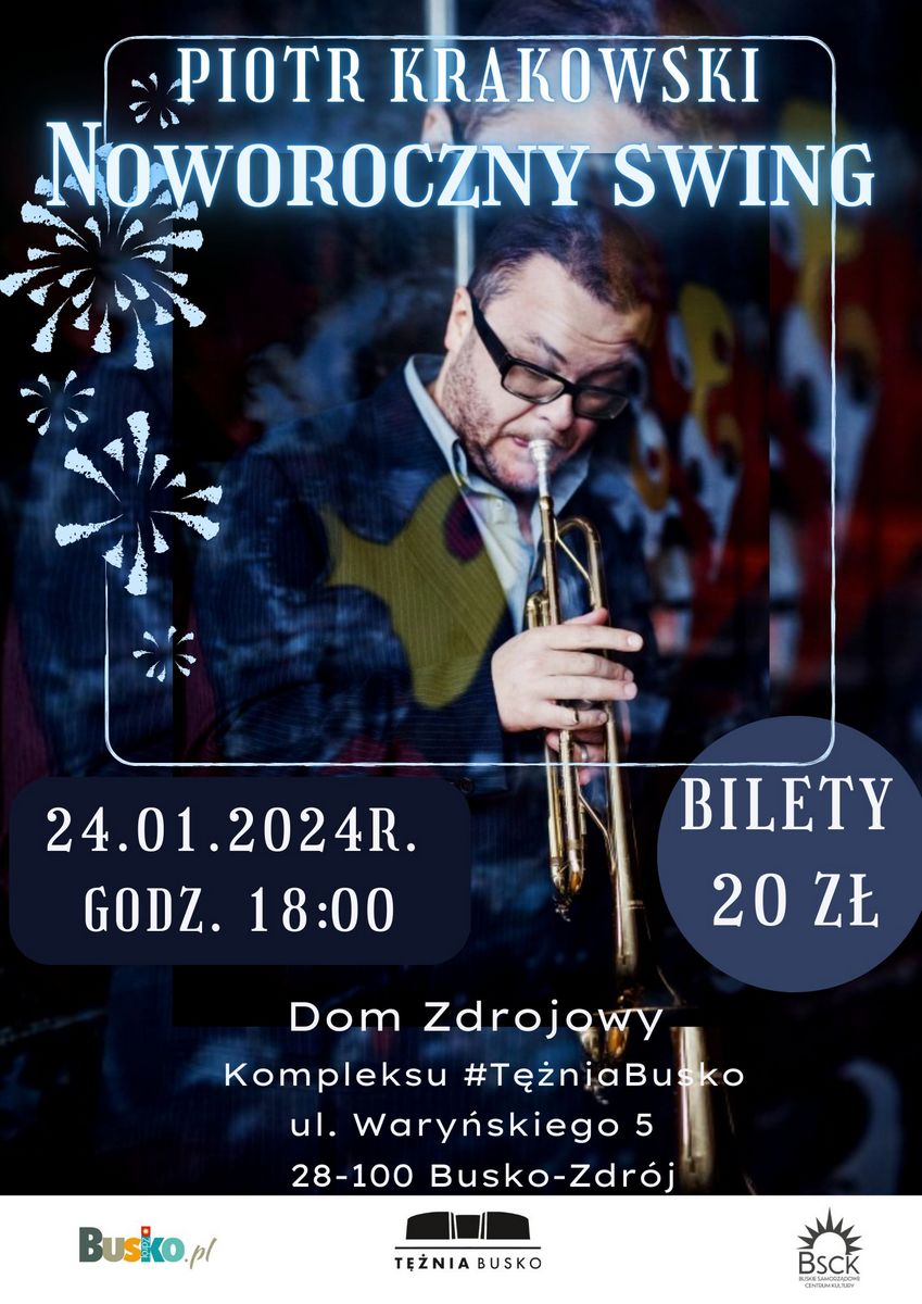 grafika promująca koncert Noworoczny swing