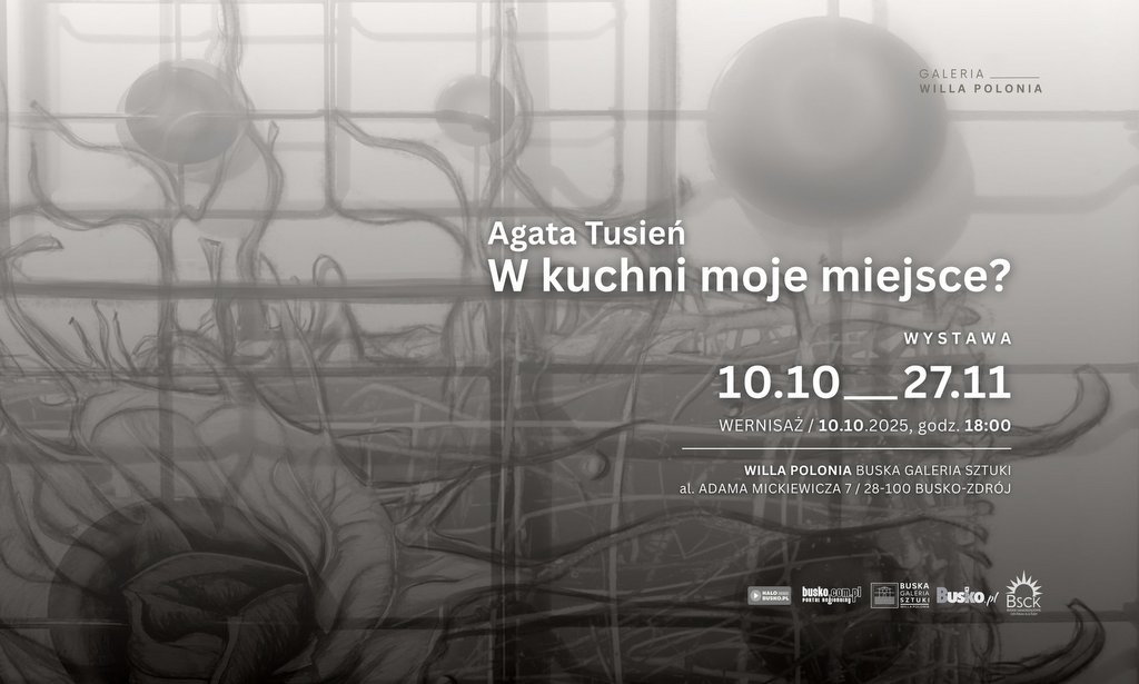 grafika promująca wernisaż i wystawę