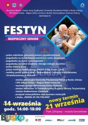 Plakat Festyn ,,Bezpieczny senior