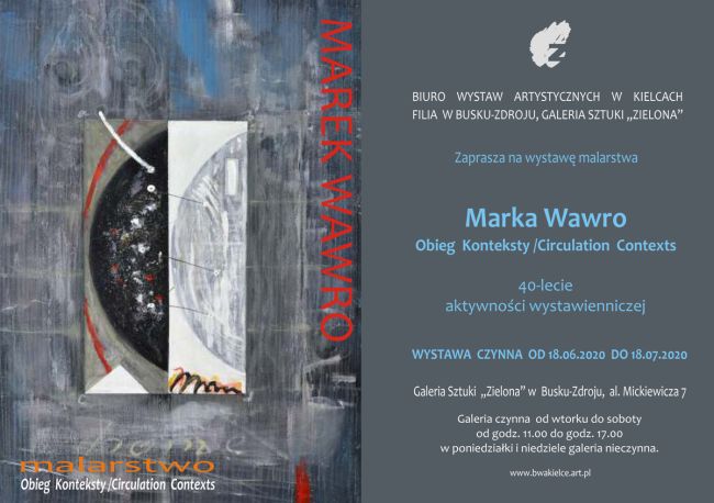 Galeria Sztuki "Zielona" zaprasza na wystawę malarstwa Marka Wawro